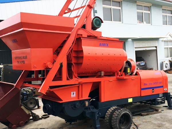 concrete pump with mixer