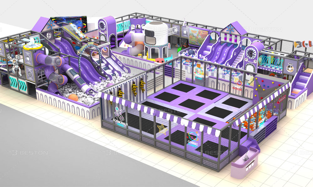 Purple indoor playground design 